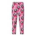 thumbnail image 1 of Xecao Panda Heart Valentine Print Teenagers' Pajama Pants Long Sleep Pants Soft Elastic Waist Pajama Bottoms Elastic waist with 2 Pockets 5-16 Years-XS(5-6), 1 of 6