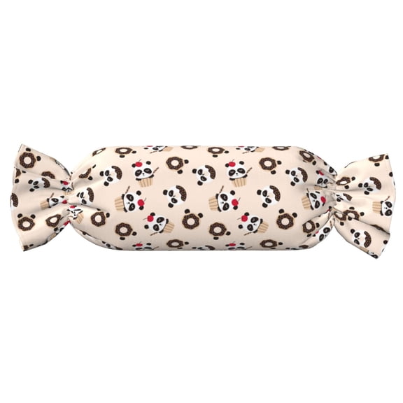 Xecao Panda Ice Creams Donuts Print+Candy-Inspired Plush Pillow for Men Women Suitable for Beds, Sofas, Game Rooms Drawstring Closure