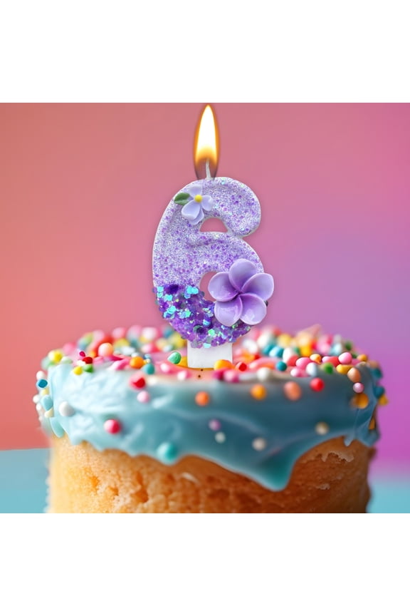 Roman Numeral Birthday Candles Multicolor Number Candle With Floral Pattern For Birthday Party Anniversary Cake Decorations