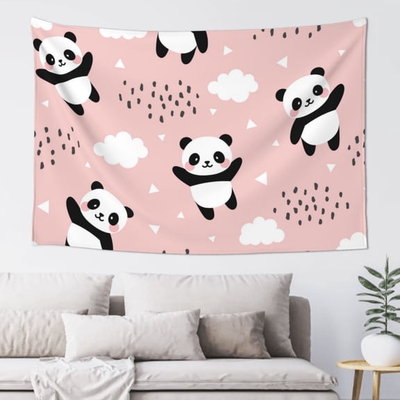Xecao Panda Print Tapestry, Wall Hanging Room Funny Decor, Backdrop Room Decor for Bedroom Living Room dormitory