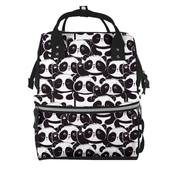 Xecao Panda print Large Capacity Nappy Bag is a multi-functional waterproof travel backpack, perfect as a nursing bag or mummy backpack for women