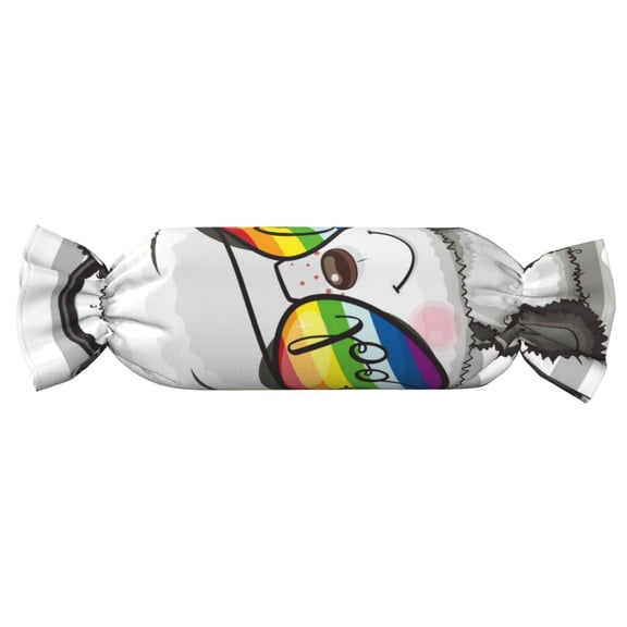 Xecao Panda with Sun glasses Print+Candy-Inspired Plush Pillow for Men Women Suitable for Beds, Sofas, Game Rooms Drawstring Closure