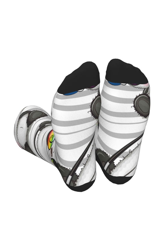Panda with Sun glasses Print Crew Socks for Men and Women, Men's Soft Moisture-wicking Sock