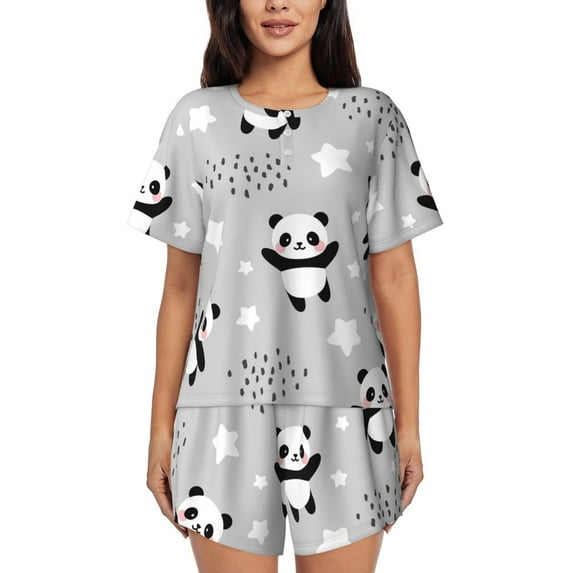 Xecao Pandas print Swimsuit for women, Summer-ready, sporty style.Quick-dry fabric. Many sizes & colors.