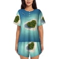 thumbnail image 1 of Xecao Paradise Island print Swimsuit for women, Summer-ready, sporty style.Quick-dry fabric. Many sizes & colors., 1 of 9