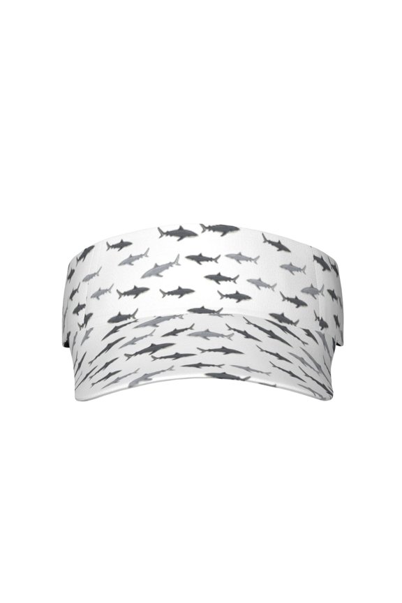 Party Shark Cute for Adult Sun Cap offers versatile sun protection with adjustable Velcro for a secure fit.