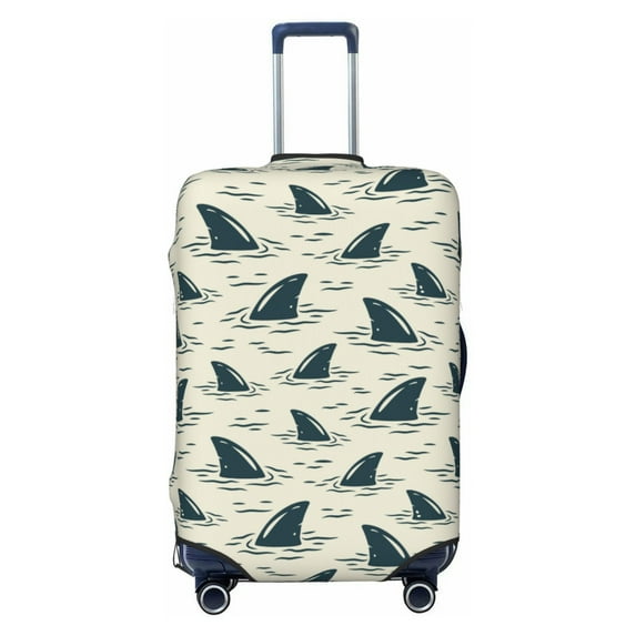 Xecao Party Shark Cute print Elastic Luggage Cover, with double-sided print , is perfect for travel, business, and daily use (NOT included luggage!)