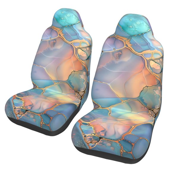 Xecao Pastel Abstract Fluid Art Print Car Seat Cover in That Fits Most Cars, Vans, SUVs, and Trucks.