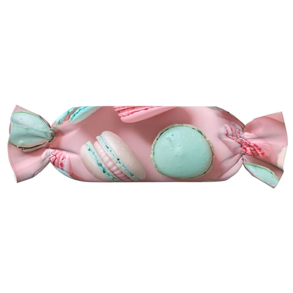 Xecao Pastel Macarons Delight Print+Candy-Inspired Plush Pillow for Men Women Suitable for Beds, Sofas, Game Rooms Drawstring Closure
