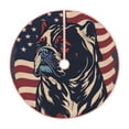 thumbnail image 1 of Xecao Patriotic Bulldog Art Pattern Christmas Tree Skirt Round Xmas Tree Mat Base Cover for Holiday Home Decorations-36", 1 of 6
