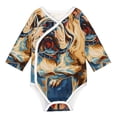 thumbnail image 1 of Xecao Patriotic Bulldog Welcome Print Baby unisex-baby Cotton Long-sleeve Bodysuits-18 Months, 1 of 6