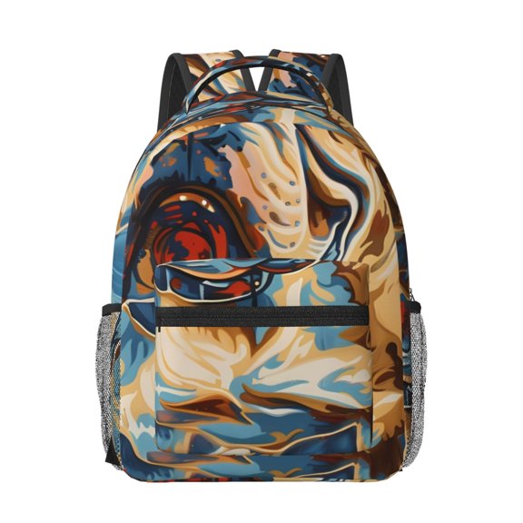Xecao Patriotic Bulldog Welcome Print Casual Backpack: A Computer Backpack Ideal for Men and Women, Perfect for College, School, or Daily Travels-One Size