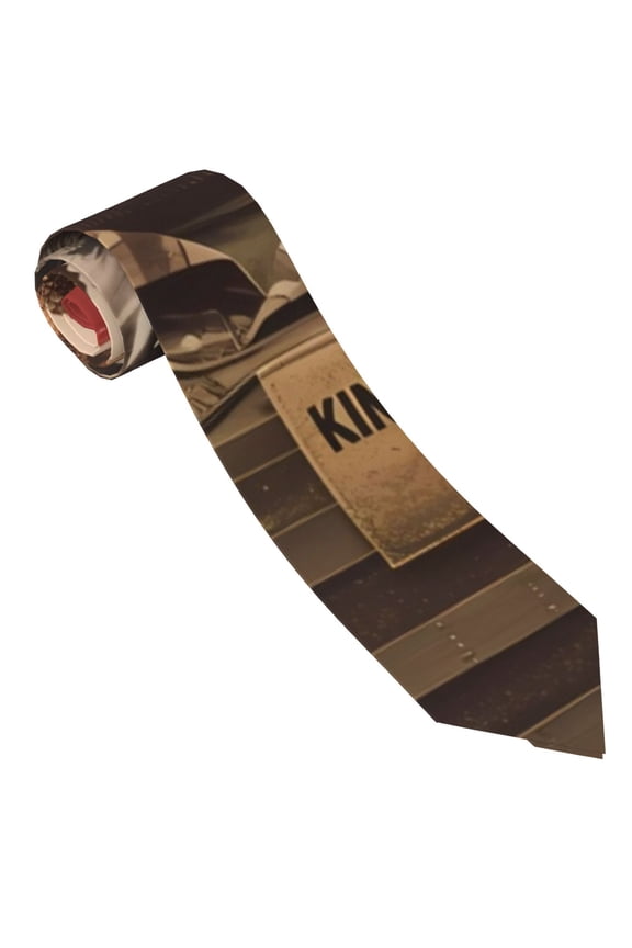 Patriotic Deer Soldier Salute Print Tie For Men Necktie Woven Jacquard Neck Ties,Classic Men's Tie