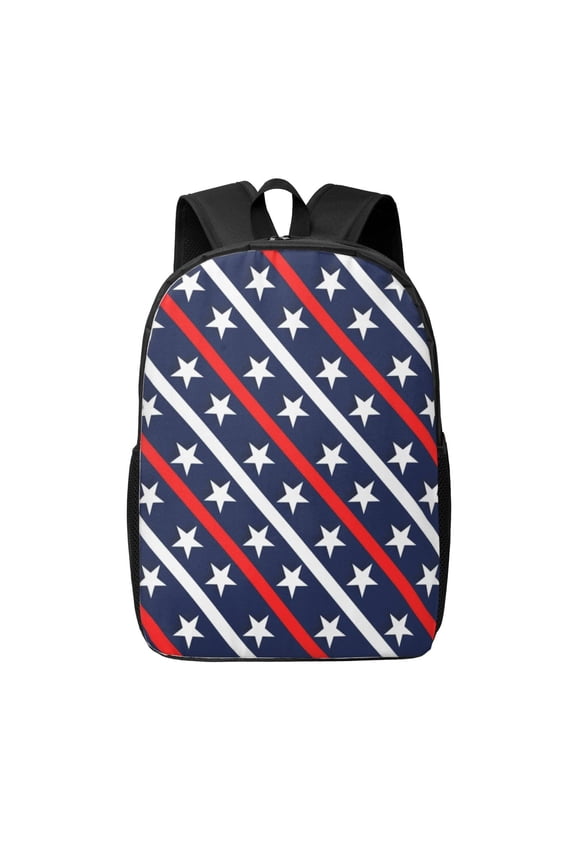 Patriotic Star print Travel Backpack, Large Computer Backpack for Men Women, College School Rucksack Book Bag