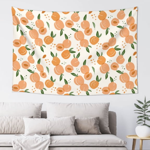 Xecao Peaches Print Tapestry, Wall Hanging Room Funny Decor, Backdrop Room Decor for Bedroom Living Room dormitory