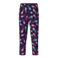 thumbnail image 1 of Xecao Peacock Feathers3 Print Teenagers' Pajama Pants Long Sleep Pants Soft Elastic Waist Pajama Bottoms Elastic waist with 2 Pockets 5-16 Years-Medium, 1 of 6