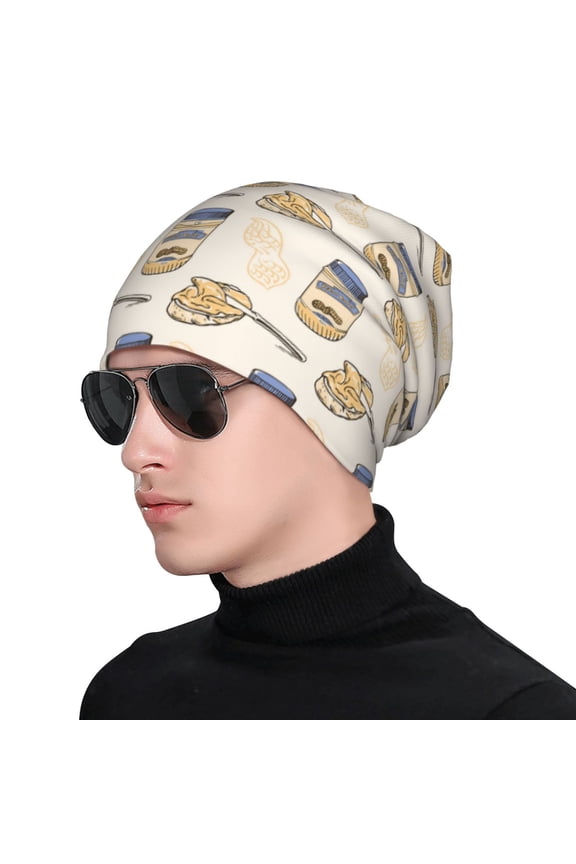 Peanuts Print Beanie Knitted Hat for Men Women, Winter Fashion Knit Cuffed Caps Unisex
