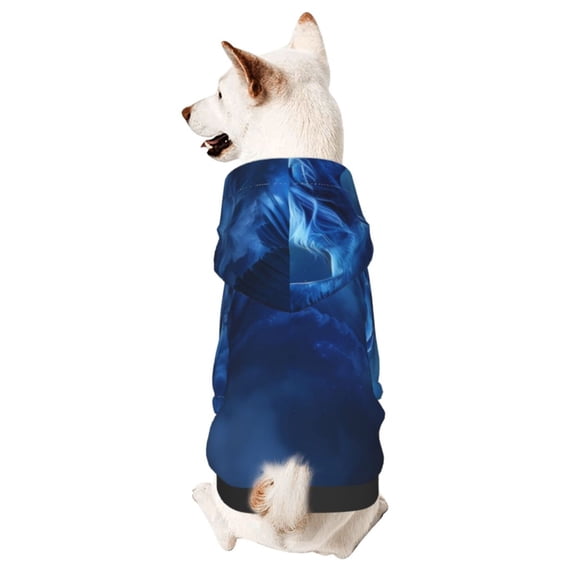 Xecao Pegasus Night Sky Pattern Sweatshirts Winter Pet Dog Hoodie Puppy Coat Dog Sweaters Dog Clothes with Hat Dog Clothes Costume Outfit,Small Pets Wear-XX-Large
