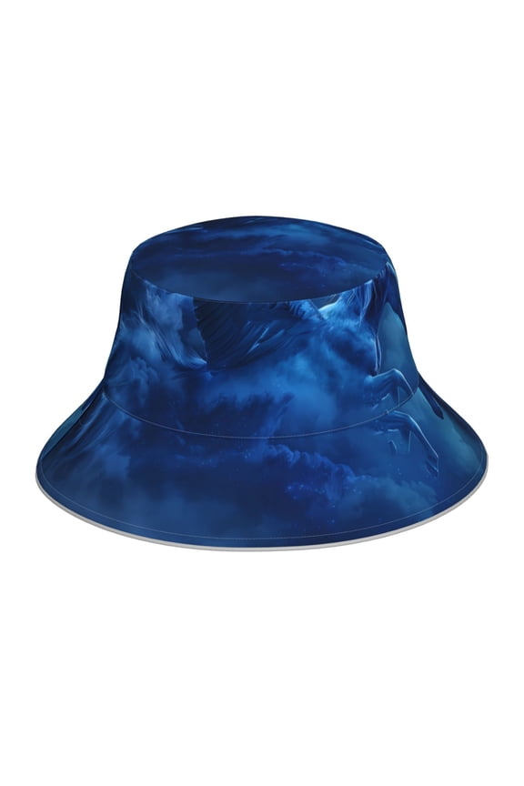 Pegasus Night Sky Print Men and Women Night Reflective Hat Runner Cap Visor Bucket Hat Boonie Cap