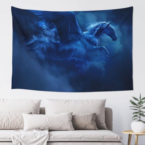 Xecao Pegasus Night Sky Print Tapestry, Wall Hanging Room Funny Decor, Backdrop Room Decor for Bedroom Living Room dormitory