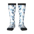 thumbnail image 1 of Xecao Penguin Winter Fun Print Compression Socks for Both Men And Women for Running, Travel, Flight, Nurse, 1 of 6