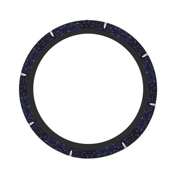 Xecao Physical Formulas patten Stretch Elastic Steering Wheel Cover, fits all vehicles, 15-inch diameter