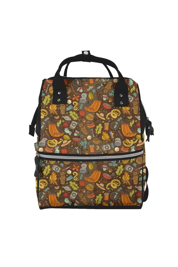 Picnic print Large Capacity Nappy Bag is a multi-functional waterproof travel backpack, perfect as a nursing bag or mummy backpack for women