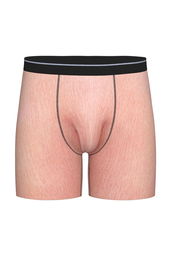 Pig'S Tail Print Boxer Briefs for Men's Stretch Moisture-Wicking Underwear, Mid-Rise Classics breathable fabric