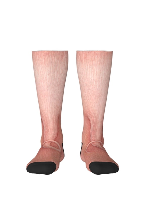 Pig'S Tail print thigh-high socks, crafted for both men and women with a stretchy, high-opaque design perfect for daily wear