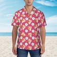 thumbnail image 1 of Xecao Piggy Sunflower print Hawaiian shirt - a stylish short-sleeve button-down for men, perfect for casual beach and tropical outings., 1 of 9