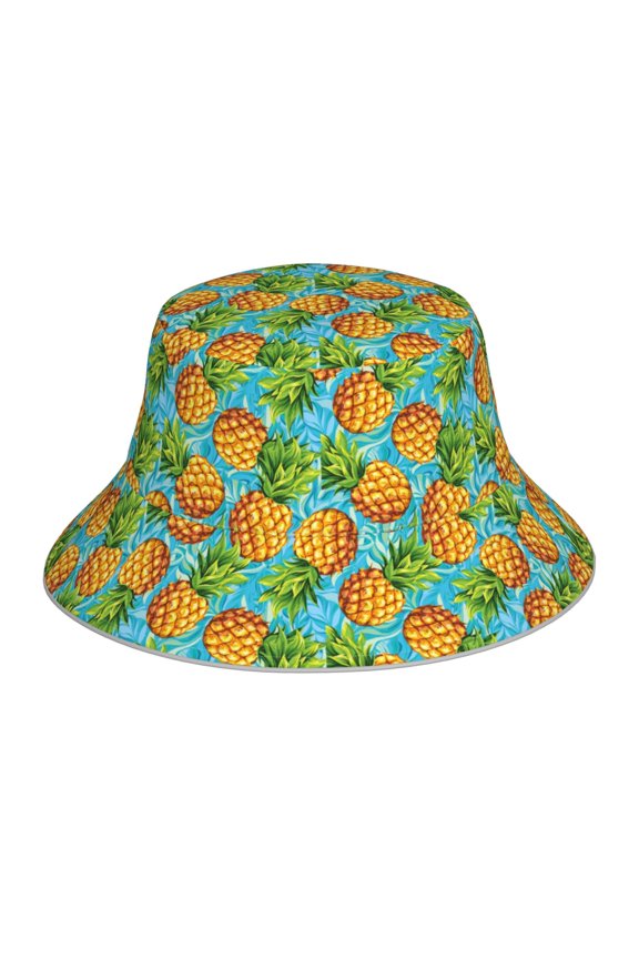 Pineapple Print Men and Women Night Reflective Hat Runner Cap Visor Bucket Hat Boonie Cap