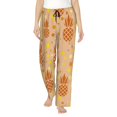 thumbnail image 1 of Xecao Pineapples Women's Straight Lounge Pajama Pants: The Epitome of Relaxed Sleepwear, 1 of 9