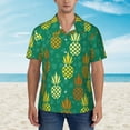 thumbnail image 1 of Xecao Pineapples1 print Hawaiian shirt - a stylish short-sleeve button-down for men, perfect for casual beach and tropical outings., 1 of 9