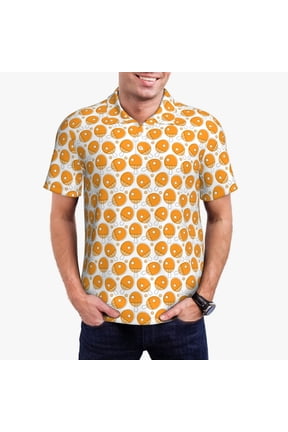 Ping-Pong Table Tennis Racket Mens' Casual Short Sleeve Button-Down Polo Shirts for a Classic Golf Shirts-3X-Large