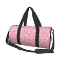 thumbnail image 1 of Xecao Pink Donut Print Travel Duffle Bag, Bag Carry On Tote Bags for Women, Travel Sport Gym Bag for Men, Hospital Bag for Labor and Delivery, 1 of 6
