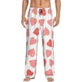 thumbnail image 1 of Xecao Pink Hearts1 Men's Straight Lounge Pajama Pants: The Ultimate in Comfortable Sleepwear, 1 of 9