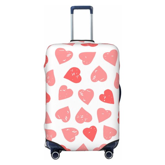 Xecao Pink Hearts1 print Elastic Luggage Cover, with double-sided print , is perfect for travel, business, and daily use