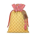 thumbnail image 1 of Xecao Pink Ice Cream Print Burlap Gift Bags with Drawstring and Gift Tags, Gift Bags, Burlap Bags, Jute Bags for Party, Christmas, DIY Craft Bags-Medium, 1 of 9