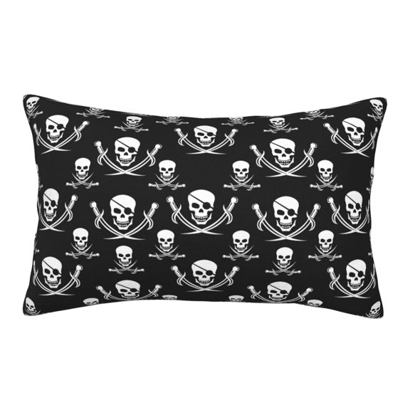Xecao Pirate skulls for Decorative Throw Pillow Case for Couch,Sofa or Bed Set,Pillow Cover for Sofa Home Decor Ideal Gift(Pillow core not included)-16"x24"