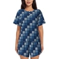 thumbnail image 1 of Xecao Pixel Grid print Swimsuit for women, Summer-ready, sporty style.Quick-dry fabric. Many sizes & colors., 1 of 9