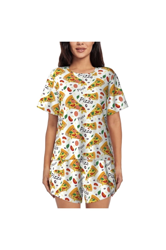 Pizza Slices print Swimsuit for women, Summer-ready, sporty style.Quick-dry fabric. Many sizes & colors.