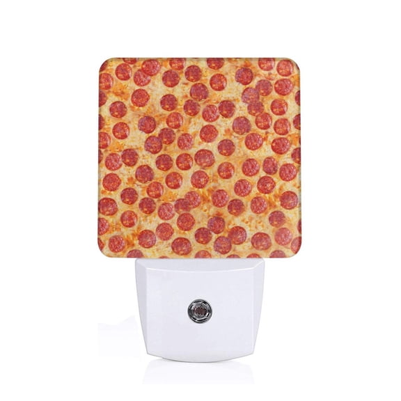 Xecao Pizza for Night Light - a Wall-mounted LED Fixture with A Dusk-to-dawn Sensor, Ideal for Bedrooms, Bathrooms, Hallways, and Kitchens-US