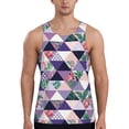 thumbnail image 1 of Xecao Plaid Flamingo Men's Tank Top Workout Quick Dry Sleeveless Gym Jogging Muscle Shirts Summer Swim Beach Tops, 1 of 9