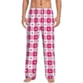 thumbnail image 1 of Xecao Plaid Heart Men's Straight Lounge Pajama Pants: The Ultimate in Comfortable Sleepwear, 1 of 9