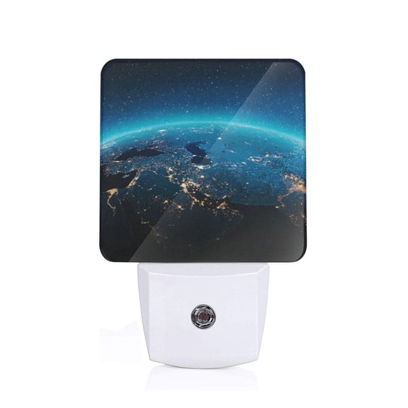 Xecao Planet Earth for Night Light - a Wall-mounted LED Fixture with A Dusk-to-dawn Sensor, Ideal for Bedrooms, Bathrooms, Hallways, and Kitchens-EU