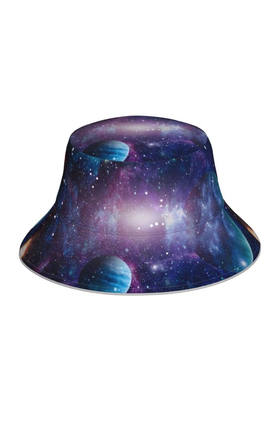 Planets Stars And Galaxies1 Print Men and Women Night Reflective Hat Runner Cap Visor Bucket Hat Boonie Cap