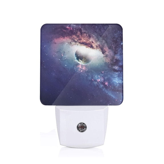 Xecao Planets Stars And Galaxies for Night Light - a Wall-mounted LED Fixture with A Dusk-to-dawn Sensor, Ideal for Bedrooms, Bathrooms, Hallways, and Kitchens-US