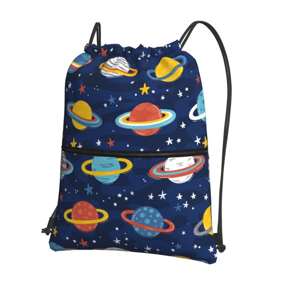 Xecao Planets and Stars for Drawstring Bags,Pull String Backpack Bags,String Bag Sackpack