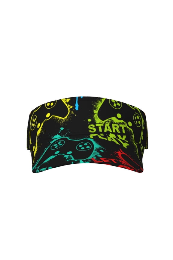 Play Game Start for Adult Sun Cap offers versatile sun protection with adjustable Velcro for a secure fit.