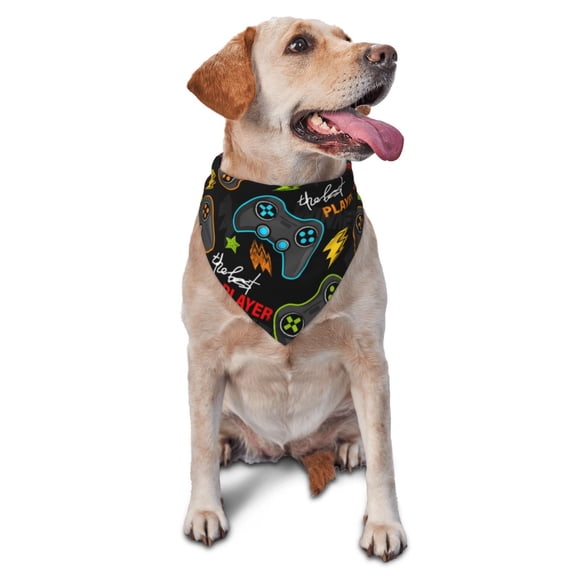 Xecao Play Game3 for Pet Bandana - A Stylish Triangle Accessory for Small to Large Dogs, Puppies, and Cats